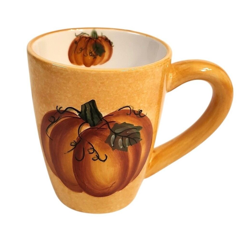 Pumpkin Fall Autumn Halloween 12oz Hand Painted Coffee Mug Cup by Oneida